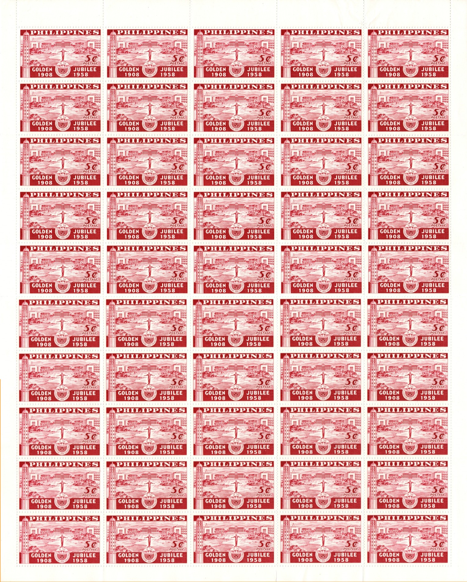 Philippines 1958 Full Sheet 